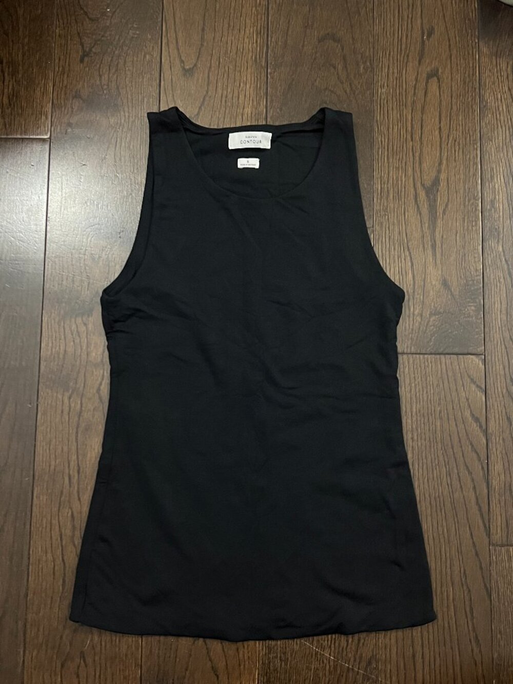 Aritzia Babaton Contour New Crew Hip Tank - black
